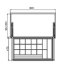 Khay Đựng Trang Sức 800mm Hafele - 807.95.803