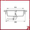 570.34.370 - Chậu Đá HS20-GEN1S60 Hafele