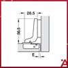 Bản Lề Metalla A 95° Lọt Lòng Hafele - 311.81.503