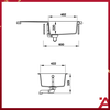 570.36.350 - Chậu Rửa Chén HS19-GED1R60 Hafele