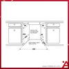 538.21.320 - Máy Rửa Chén Âm Bán Phần HDW-SI60AB Hafele