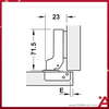 Bản Lề Trùm Nửa Metalla SM 95º Mini Hafele 311.04.441