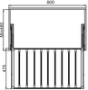 Móc Treo Quần Hafele 800mm Hafele - 807.95.123
