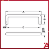 Tay Nắm Tủ Inox 106mm Hafele - 155.01.231