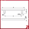 Tay Nắm Inox 296mm Hafele - 155.01.414