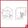 Mâm Xoay Mezzo 270º 800mm Cucina -  548.37.010
