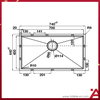 567.94.060 - Chậu Rửa Inox HS21-SSN1S80 Hafele