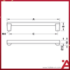 Tay Nắm Tủ 175mm H2120 Hafele - 106.69.021