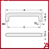 Tay Nắm Tủ 140mm Hafele - 106.62.005