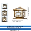 Đèn Trụ Cổng Năng Lượng Mặt Trời Có Mái  - Size 500x500mm