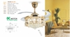 AS191 - Quạt trần cánh xếp  đèn Led AS191