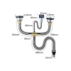 Bộ xả bồn rửa chén inox 2 ngăn ống xả bằng inox