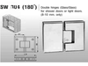 Bản lề VVP 180 độ Kính Kính cho Cabin Phòng Tắm