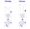 Bộ xả bồn cầu 2 nhấn liền khối Paradise cấp Piston VS0507