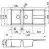 Chậu rửa chén TORTORA G-50043