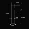 Vòi lavabo lạnh inox 304 mờ cao 17cm - 30cm đầu điếu
