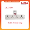 Ổ cắm chia nhiều ổ điện đă năng không dây có công tắc Lioa CKD4DN
