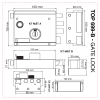 Ổ Khóa Cổng Top 699-B / 699-M dành cho cửa cổng mở hay lùa