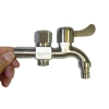 vòi nước 2 đầu ra độc lập làm bằng chất liệu inox 304