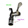 Vòi hồ nước răng 27mm chất liệu thau mạ crom