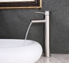 Vòi lavabo lạnh inox 304 mờ cao 17cm - 30cm đầu điếu