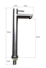 Vòi lavabo lạnh inox 304 mờ cao 17cm - 30cm đầu điếu