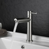 Vòi lavabo lạnh inox 304 mờ cao 17cm - 30cm đầu điếu