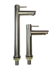 Vòi lavabo lạnh inox 304 mờ cao 17cm - 30cm đầu điếu