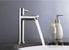 Vòi lavabo lạnh inox 304 mờ cao 17cm - 30cm đầu điếu
