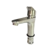 Vòi lavabo nóng lạnh inox mờ 304