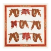 Khăn lụa vuông 90x90cm viền cuộn - Họa tiết thắt lưng