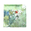 Khăn lụa vuông 90x90cm viền cuộn - Mẫu màu nước