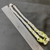 MS12 - Vòng cổ thạch anh trắng mix peridot xoắn 3 sợi