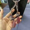 MS194 -  Vòng cổ pha lê phối đá thạch anh tím