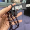 MS195 -  Vòng cổ đá hồng lựu , khóa bạc dày