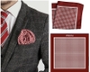 [33cm] Khăn cài túi áo vest /Pocket square  mẫu kẻ