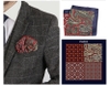 [33cm] Khăn cài túi áo vest /Pocket square 4 ô Mẫu kẻ