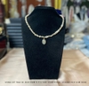 MS4 - Vòng cổ ngọc trai hạt dị ánh cam nhạt charm vintage
