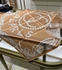 Khăn lụa vuông 90x90cm viền cuộn - Họa tiết xích