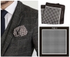 [33cm] Khăn cài túi áo vest /Pocket square  mẫu kẻ