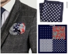 [33cm] Khăn cài túi áo vest /Pocket square 4 ô