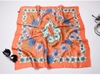 Khăn lụa vuông họa tiết hoa vintage 70x70cm