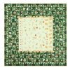 Khăn lụa vuông 90x90cm viền cuộn - Hoa viền chữ