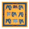 Khăn lụa vuông 90x90cm viền cuộn - Họa tiết thắt lưng