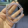 MS193 -  Vòng cổ pha lê phối đá thạch anh tím