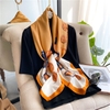 Khăn lụa 110cm họa tiết vintage
