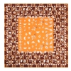 Khăn lụa vuông 90x90cm viền cuộn - Hoa viền chữ