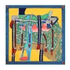 Khăn lụa vuông 90x90cm viền cuộn - Yên ngựa