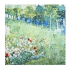 Khăn lụa vuông 90x90cm viền cuộn - Mẫu màu nước