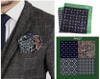 [33cm] Khăn cài túi áo vest /Pocket square 4 ô Mẫu kẻ